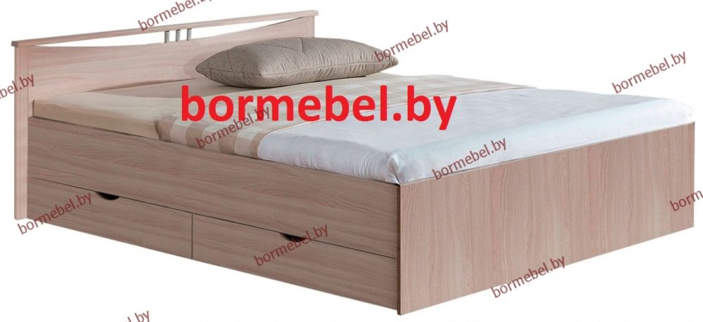 Кровать двухспальная Мелисса 1400 с ящиками